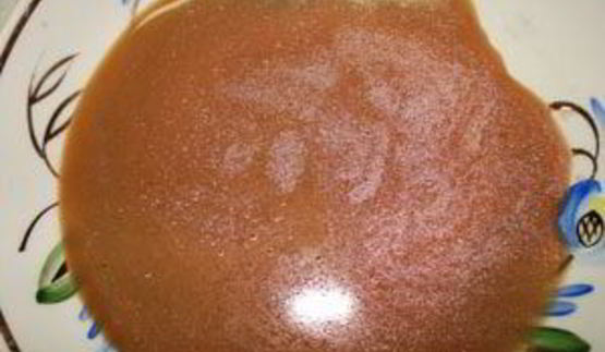 куриная печень с лимонно-медовым соусом и кабачковой лапшой