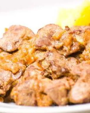 Куриная печень в банановом соусе