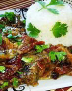 Куриная печень в белом вине