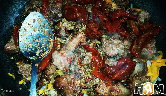 куриная печень в белом вине