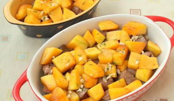 куриная печень запеченная с тыквой под сыром