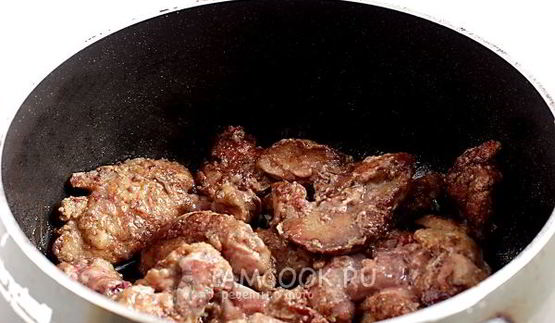 куриная печень жареная с луком