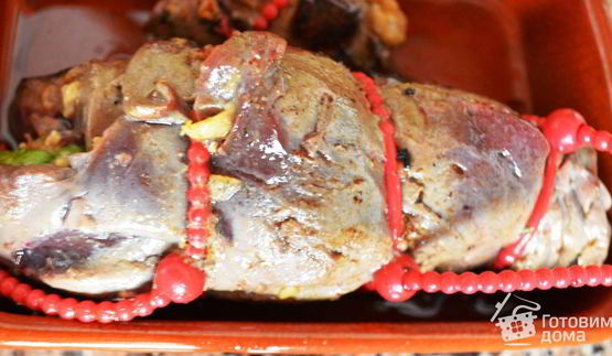 печень фаршированная праздничная