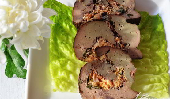 печень фаршированная праздничная