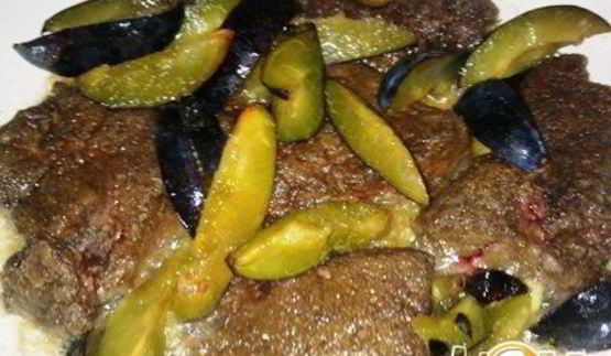 печень говяжья в имбирно-сливовом соусе