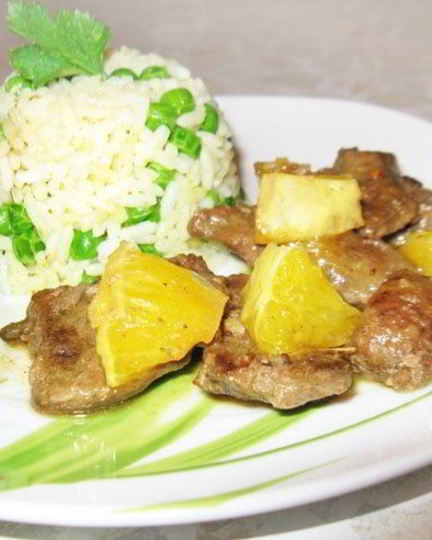 Рецепт печени с апельсинами