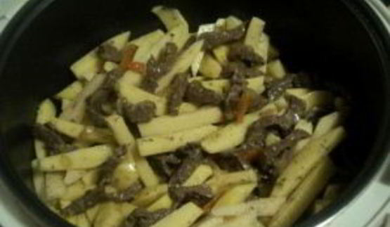 печень с картошкой в мультиварке