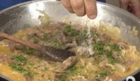 печень с полентой