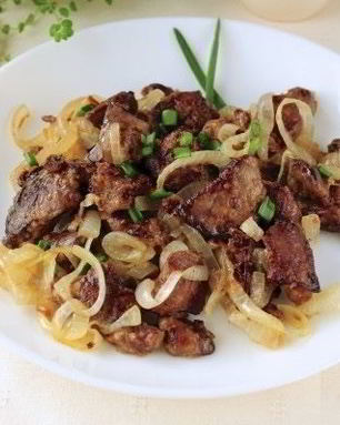 Печень, жаренная с луком