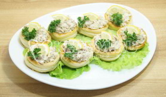 волованы с печенью трески