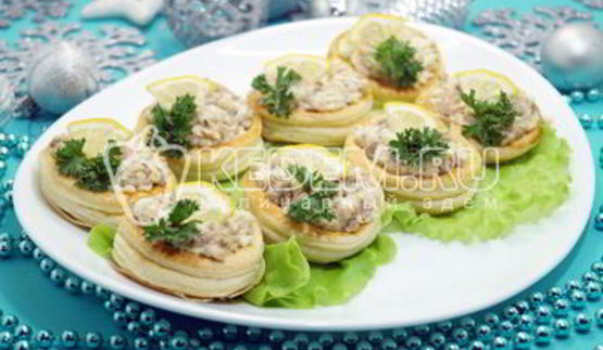 волованы с печенью трески