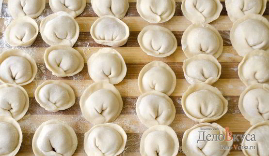 домашние пельмени с мясом