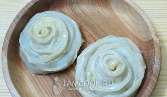 ленивые пельмени-розочки