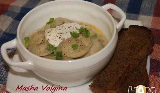 пельмени с мясом и капустой