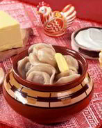 Пельмени в горшочках в аэрогриле