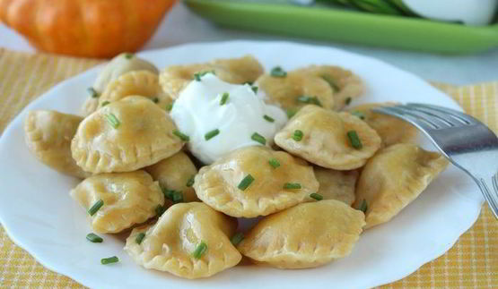 пельмешки из тыквенного теста