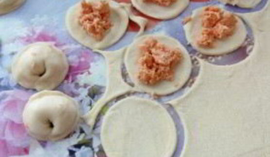 рыбные пельмени из горбуши