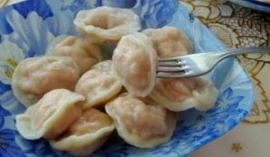 рыбные пельмени из горбуши