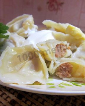 Свиные пельмени из свинины