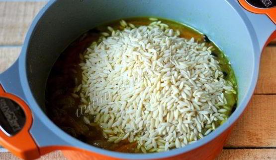 ложный плов из пасты орзо