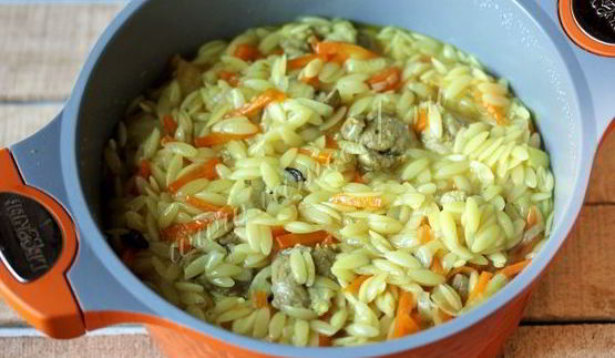 ложный плов из пасты орзо