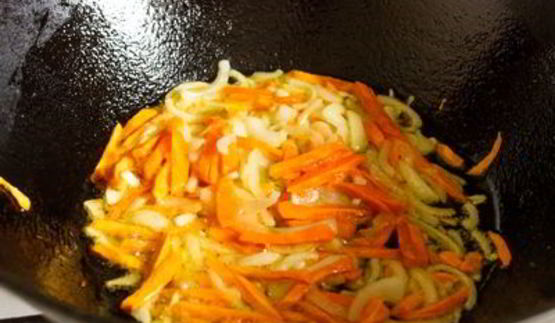 овощной плов с лесными грибами и фасолью