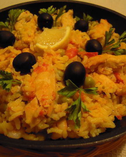 Рецепт паэльи с курицей