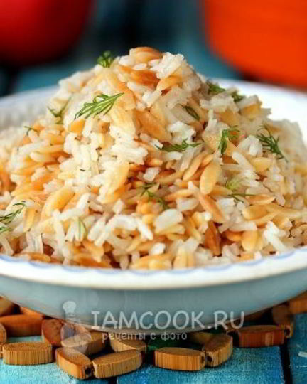 Рецепт пилава из пасты орзо и риса