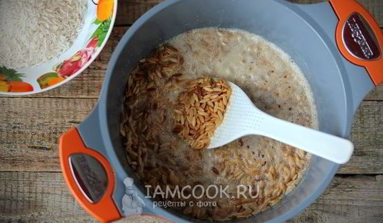 пилав из пасты орзо и риса