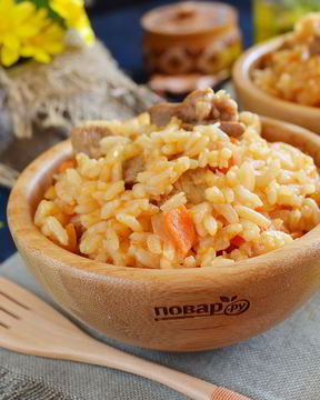 Плов на сковороде со свининой