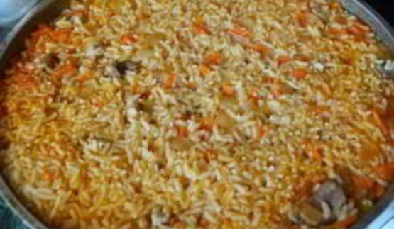 плов на сковороде со свининой