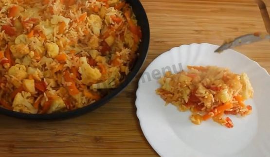 плов постный с овощами