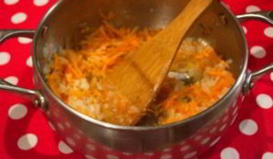 плов с белыми грибами