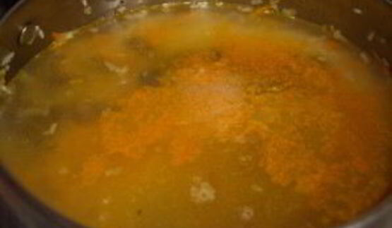 плов с белыми грибами