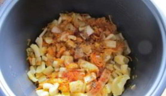 плов с кальмарами в мультиварке