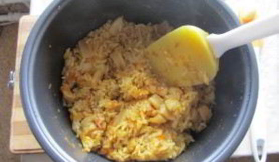 плов с кальмарами в мультиварке