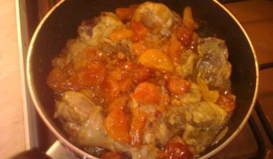 плов с куриной подливкой