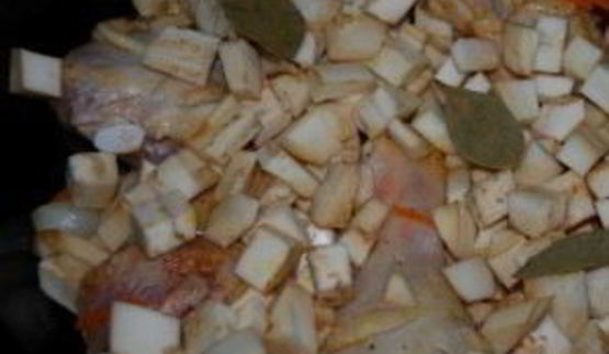 плов с курицей и баклажанами