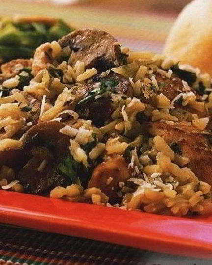 Рецепт плова с курицей и грибами