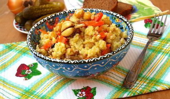 плов с нутом