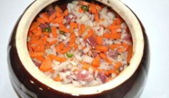 плов в горшочках со свининой