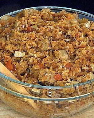 Вегетарианский плов с тофу