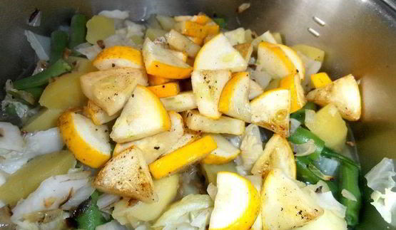 ароматное рагу с колбасками