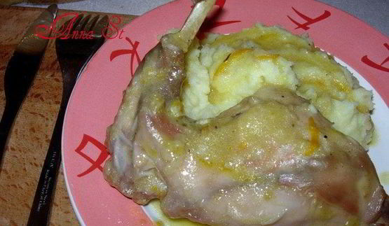 фрикасе из кролика с тимьяном