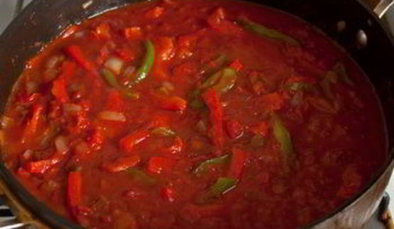 фрикасе из курицы со сладким перцем