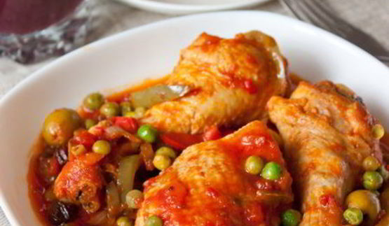 фрикасе из курицы со сладким перцем