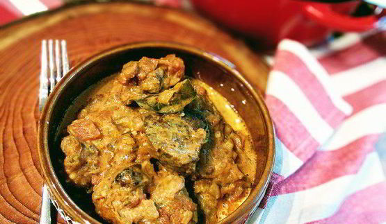 говяжье рагу в томатно-сливочном соусе