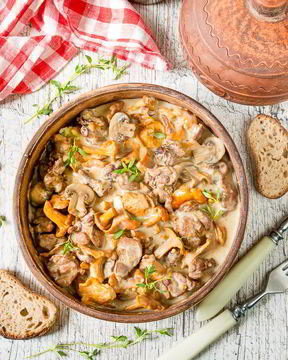 Грибное рагу с уткой