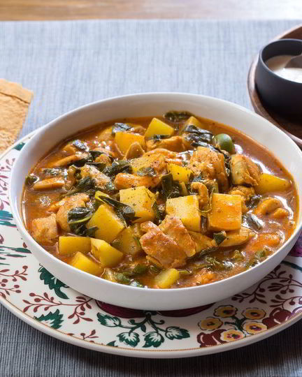 Рецепт картофельного рагу с курицея