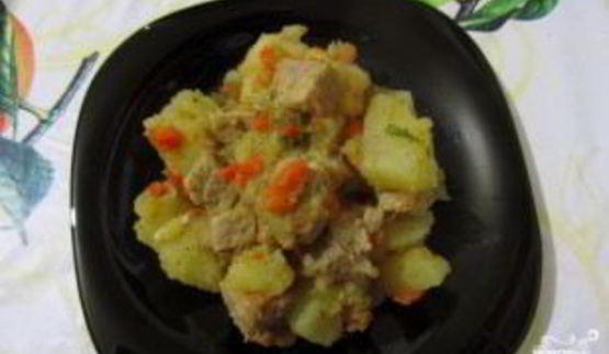 картофельное рагу со свининой